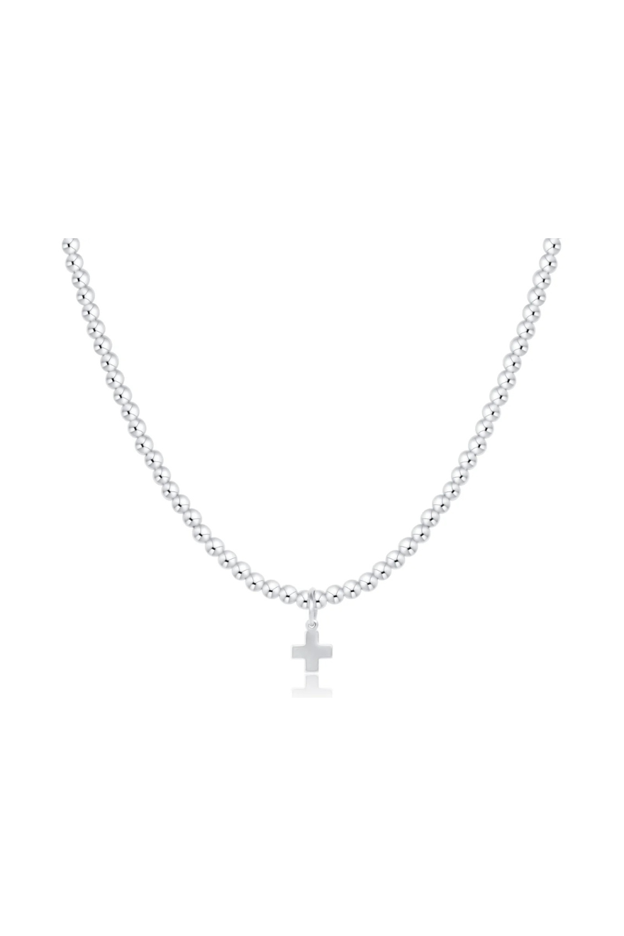 Enewton 15" Choker Sterling 3mm Bead - Signature Cross Sterling Charm 15 inch Cabana Seaside Florida