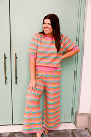 Colorful Cropped Pant Set Cabana by The Seaside Style