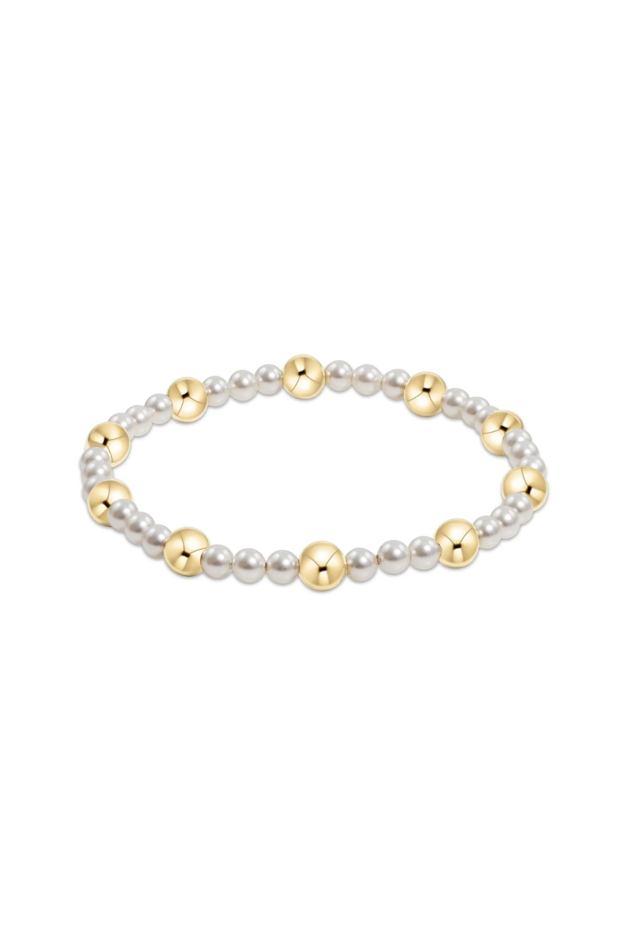 Enewton Pearl Sincerity Pattern 4mm Bead Bracelet - 6mm Gold Cabana Seaside Florida
