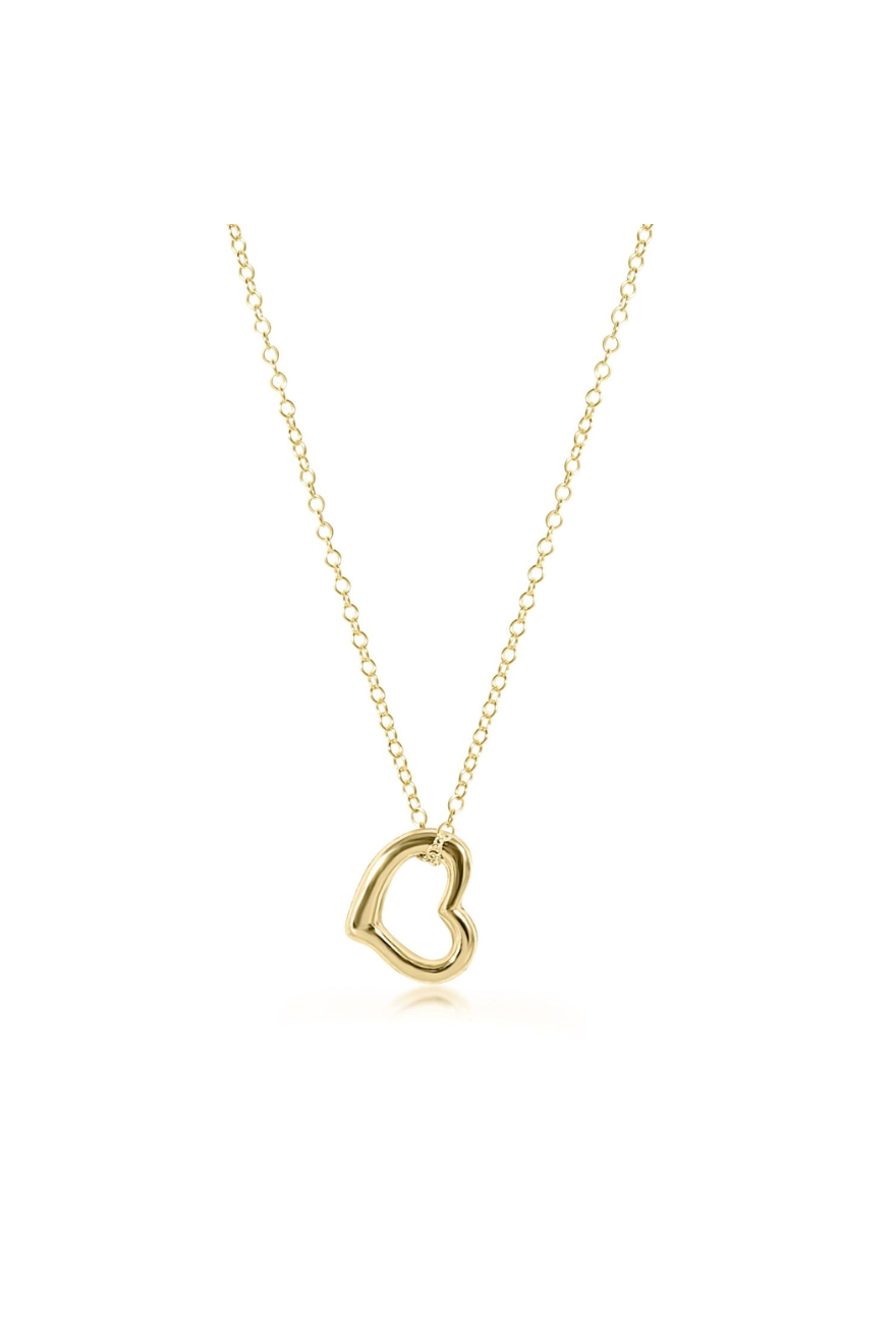 Enewton 16 inch necklace gold love gold charm