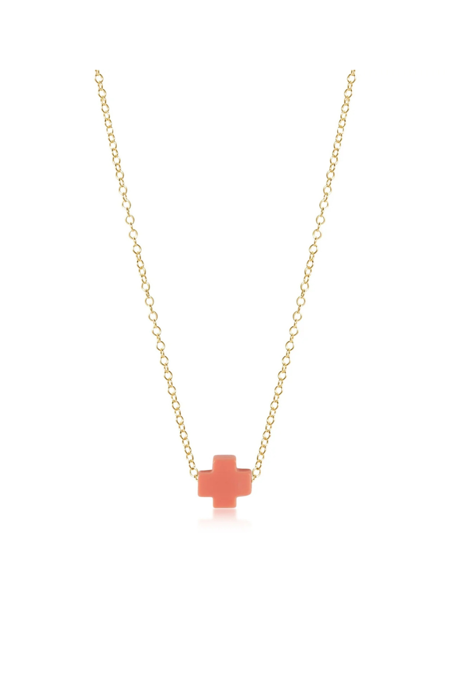 Enewton 16" Necklace Gold - Signature Cross Coral Cabana Seaside Florida