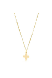 Enewton 16 inch necklace gold signature cross gold charm