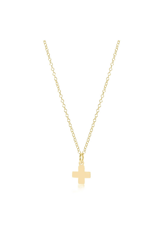 Enewton 16 inch necklace gold signature cross gold charm