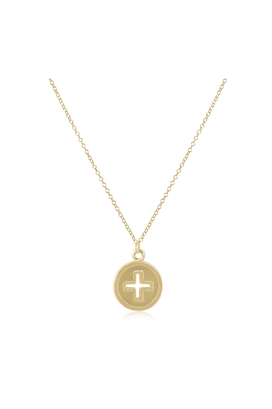 Enewton 16 inch necklace gold signature cross gold disc cabana seaside florida