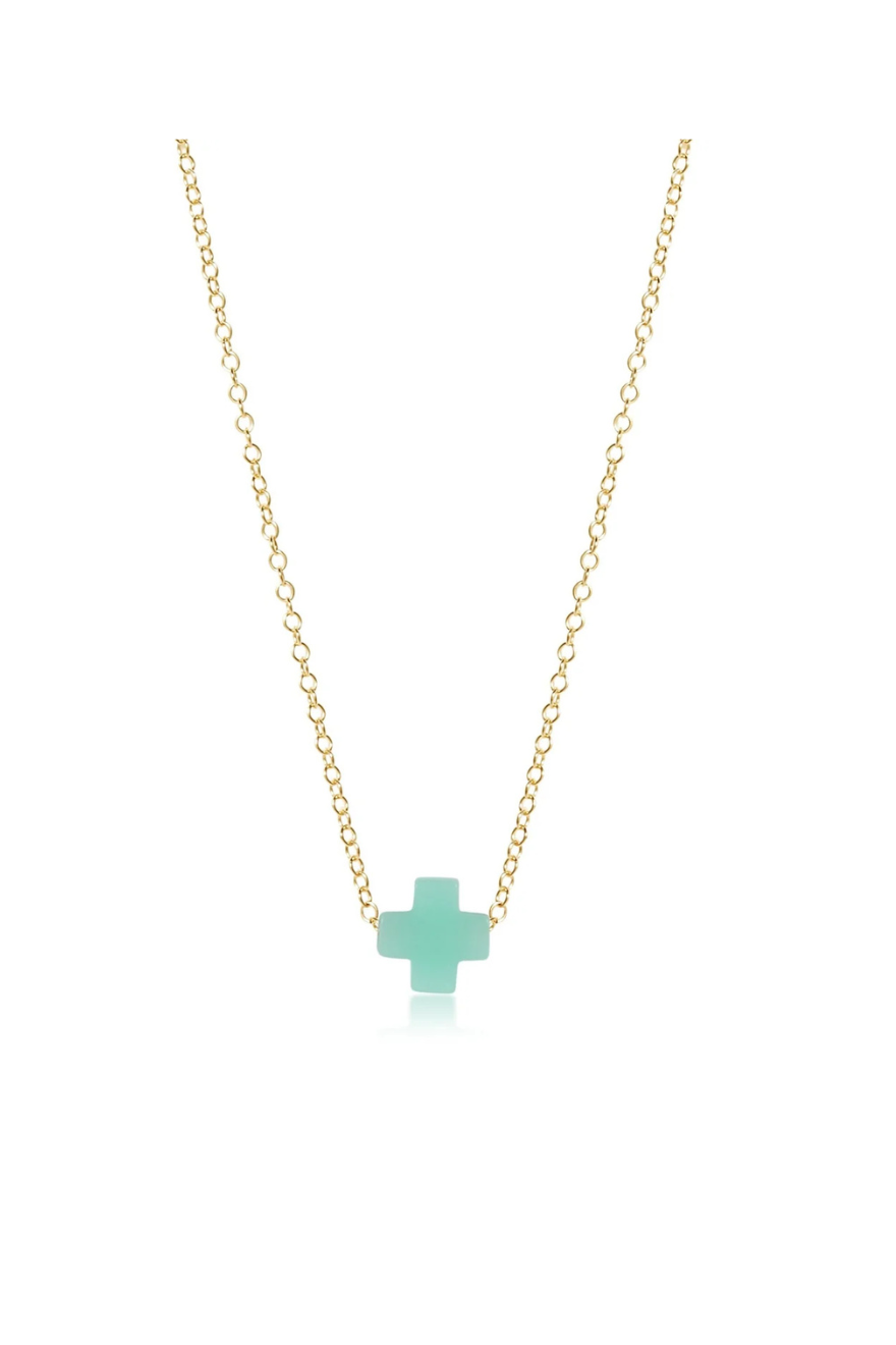 Enewton 16" Necklace Gold - Signature Cross Mint Cabana Seaside Florida