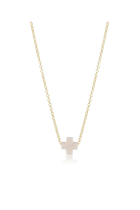 Enewton 16" Necklace Gold - Signature Cross Off White Cabana Seaside Florida