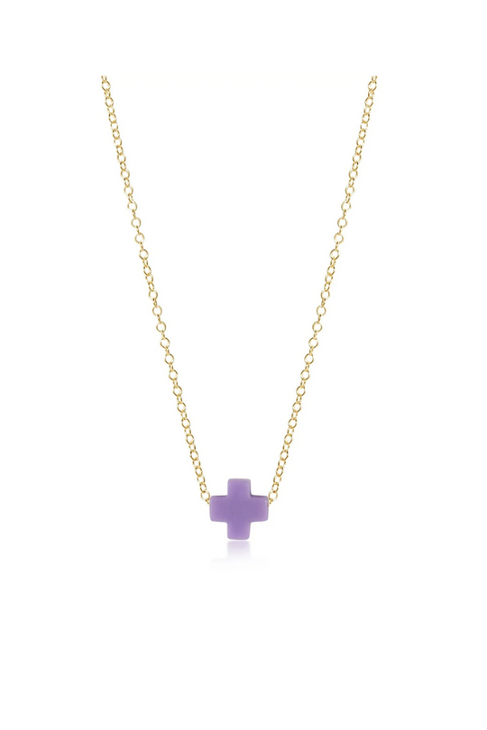 enewton16 necklace gold signature cross purple cabana seaside florida
