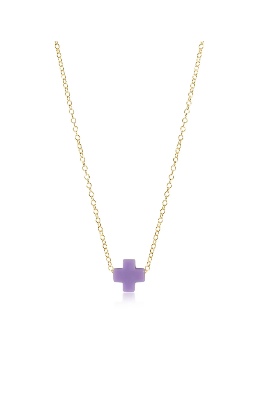 enewton16 necklace gold signature cross purple cabana seaside florida