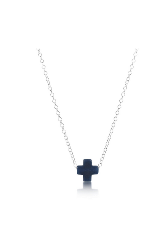 Enewton 16" Necklace Sterling - Signature Cross Navy Cabana Seaside Florida