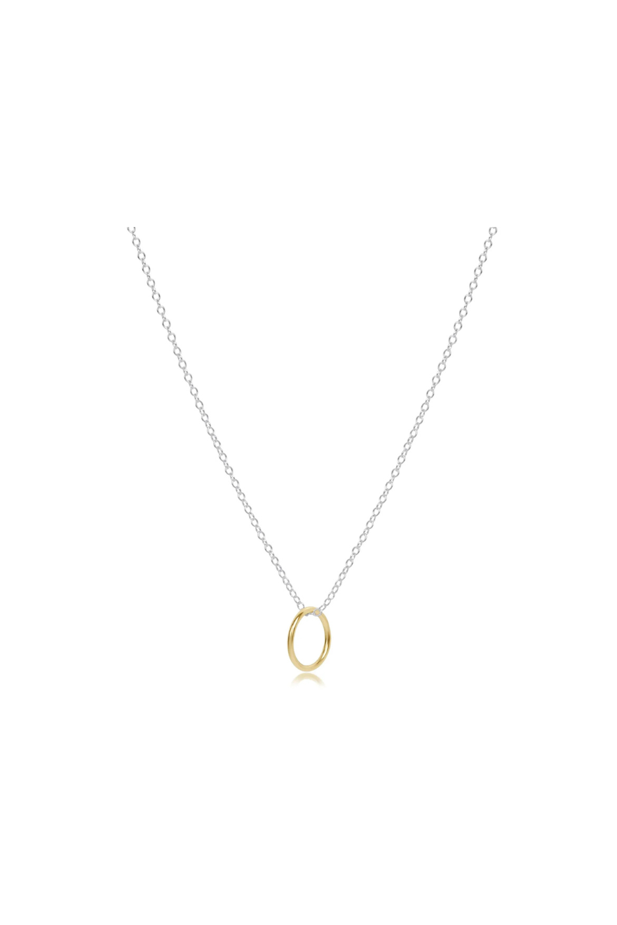 Enewton 16" Necklace Sterling Mixed Metal - Halo Gold Charm