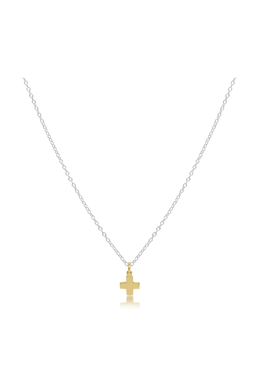 Enewton 16" Necklace Mixed Metal - Signature Cross Gold Charm Cabana The Seaside Style 