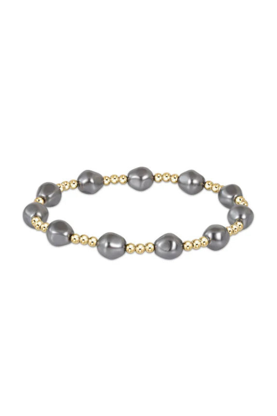 Enewton Admire 3mm Bead Bracelet - Pearl - Dark Grey Cabana The Seaside Style 