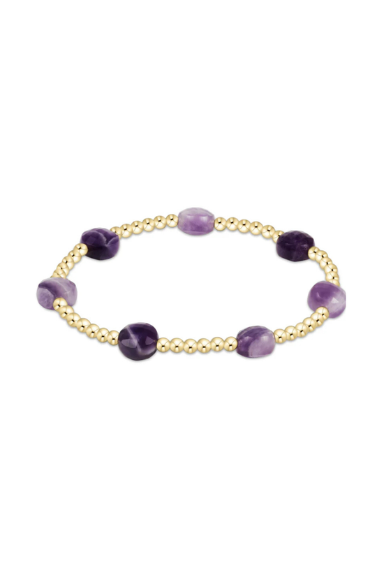 Enewton Admire Gold 3mm Bead Bracelet - Amethyst Cabana The Seaside Style 
