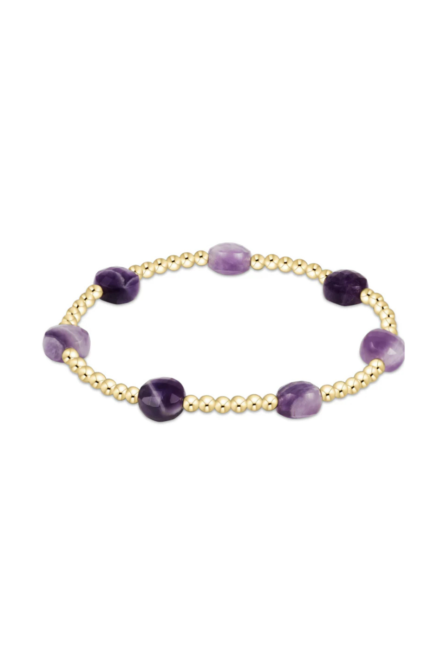 Enewton Admire Gold 3mm Bead Bracelet - Amethyst Cabana The Seaside Style 