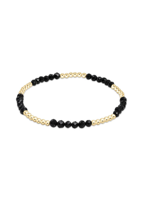 Enewton Blissful Pattern 2.5mm Bead Bracelet - Faceted Onyx