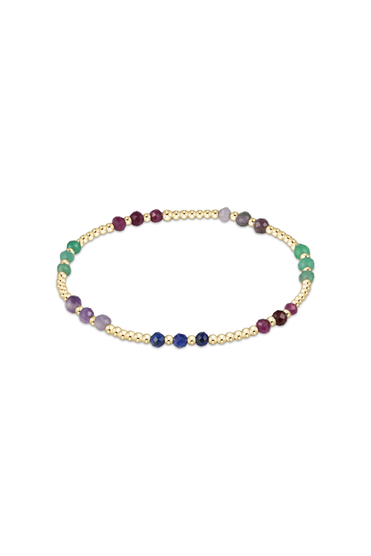 Enewton Gemstone Gold Joy Pattern 3mm Bead Bracelet - Hot Mess Cabana The Seaside Style 