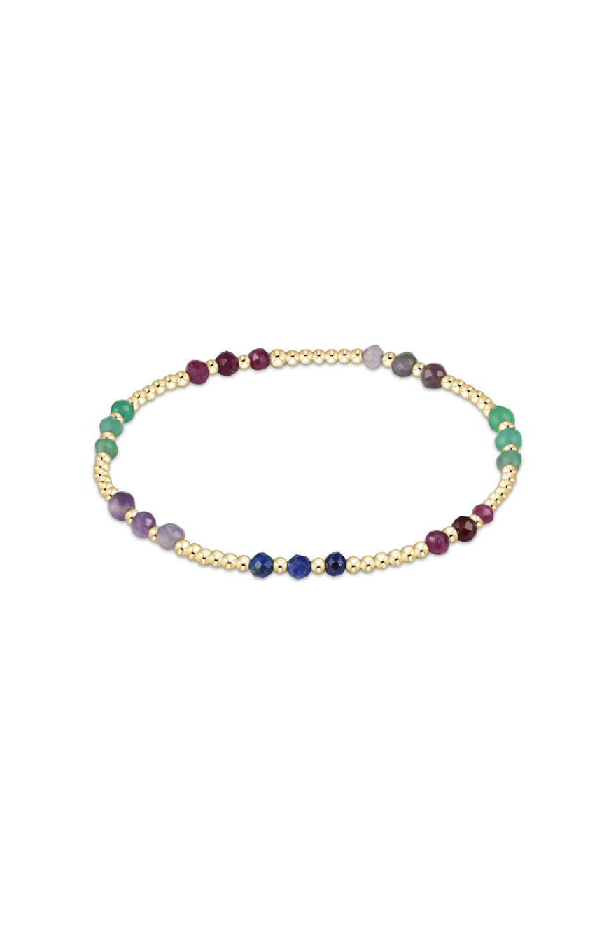 Enewton Gemstone Gold Joy Pattern 3mm Bead Bracelet - Hot Mess Cabana The Seaside Style 
