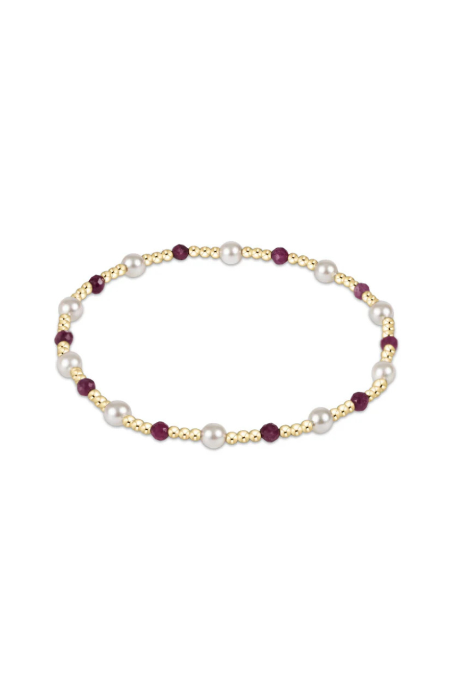 Enewton Pearl Sincerity Pattern 4mm Bead Bracelet - Ruby Red Cabana By The Seaside Style 