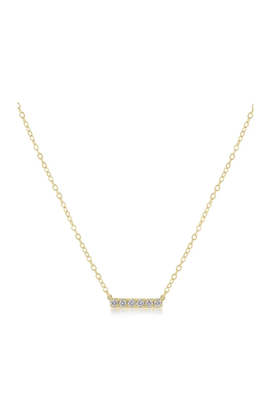 Enewton 14kt Gold and Diamond Significance Bar Necklace - Six Cabana Seaside Florida