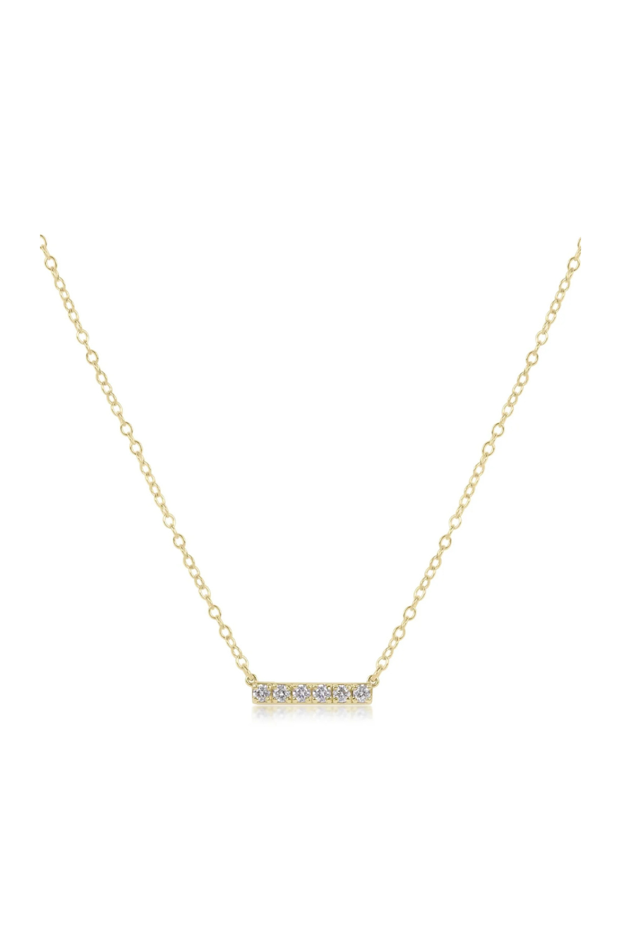 Enewton 14kt Gold and Diamond Significance Bar Necklace - Six Cabana Seaside Florida