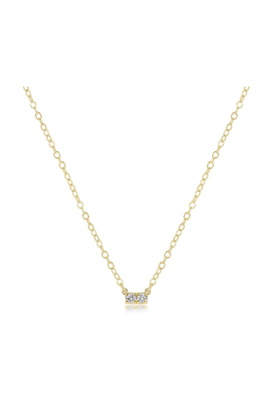 Enewton 14kt Gold and Diamond Significance Bar Necklace - Two Cabana Seaside Florida