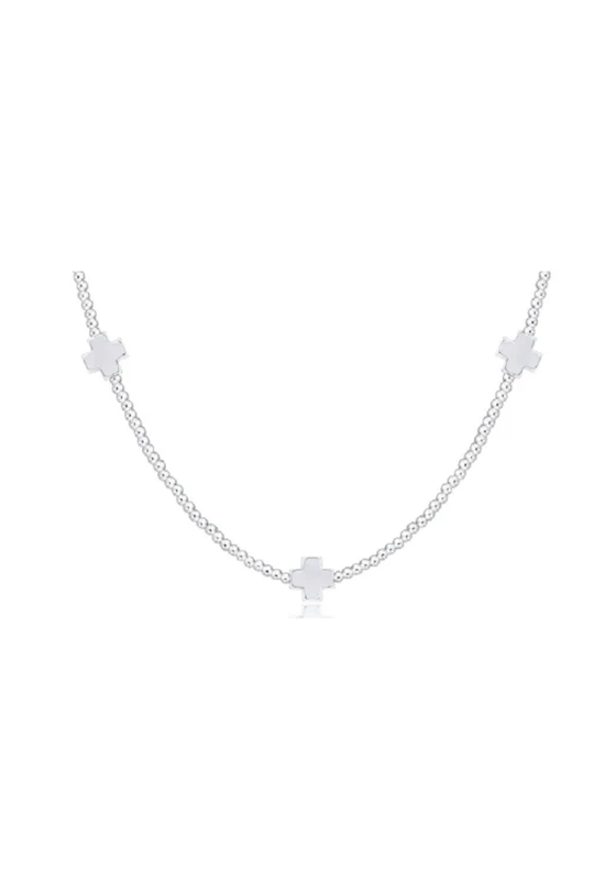 Enewton 15 inch Choker Signature Cross Sterling Pattern 2mm Bead - Signature Cross Cabana Seaside Florida