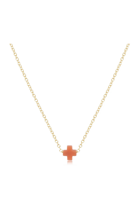 Enewton 16" Necklace Gold - Signature Cross Small - Coral Cabana Seaside Florida