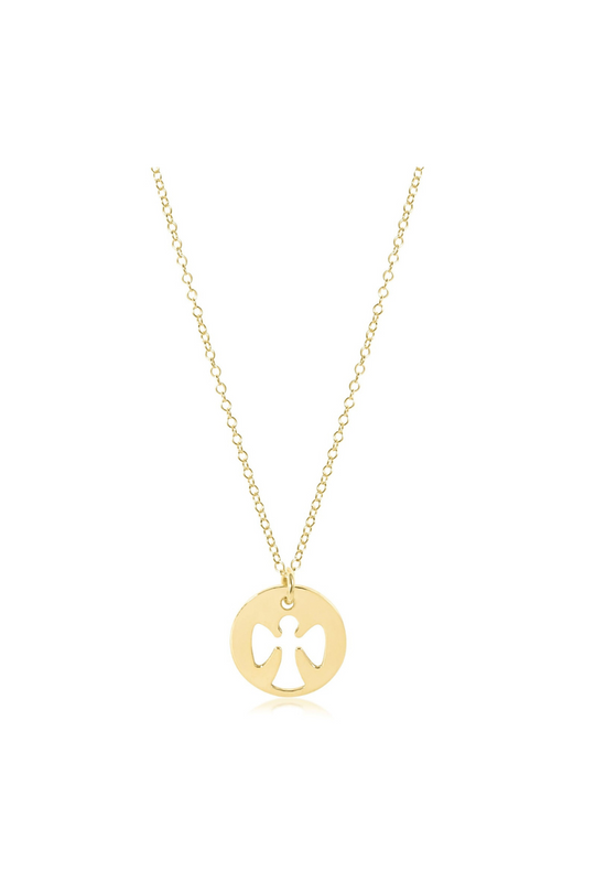 Enewton 16 inch necklace gold-guardian angel gold disc