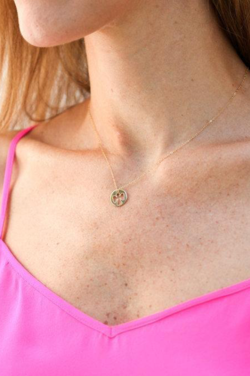 Enewton 16 inch necklace gold-guardian angel gold disc-1 