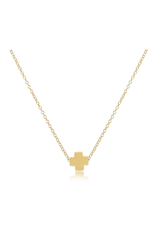 Enewton 16 inch necklace gold signature cross gold