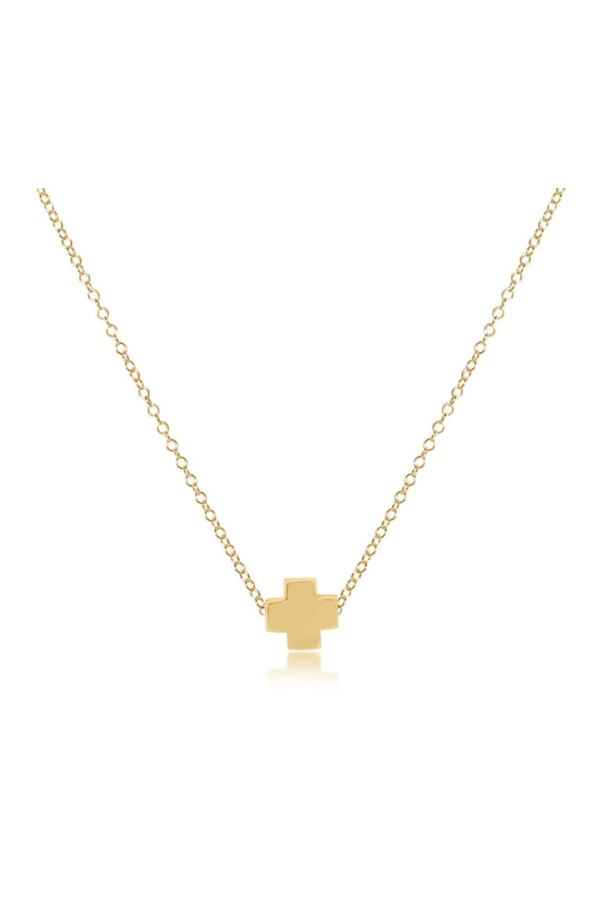 Enewton 16 inch necklace gold signature cross gold