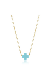 Enewton 16" Necklace Gold - Signature Cross Turquoise Cabana Seaside Florida