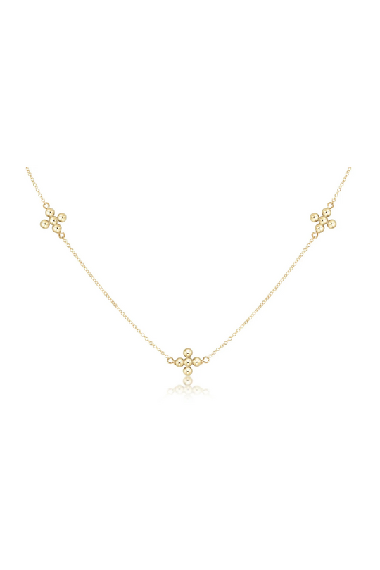 Enewton 17” Choker Simplicity Chain Gold - Classic Beaded Signature Cross Gold Cabana Seaside Florida