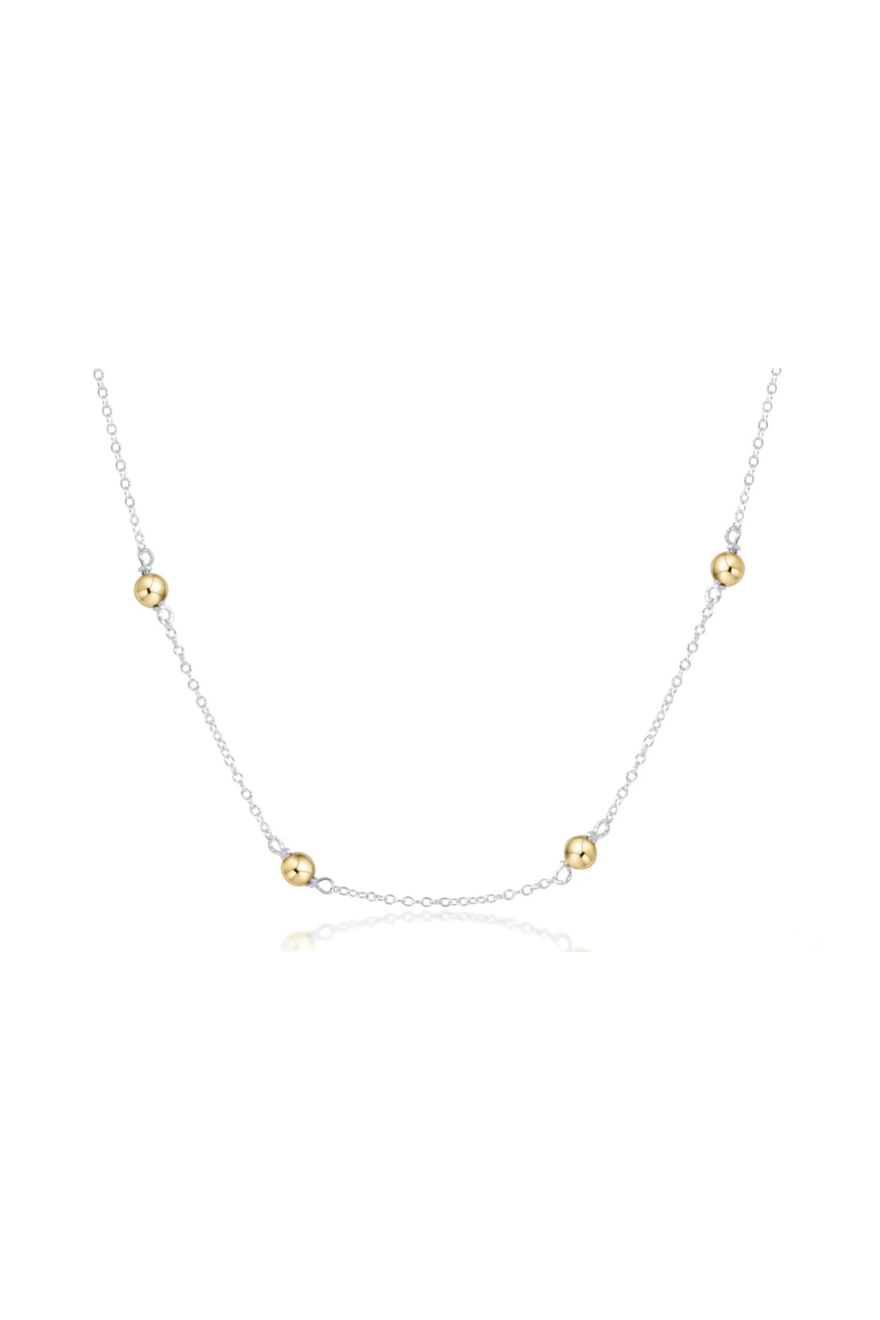 Enewton 17 inch Choker Simplicity Chain Sterling Mixed Metal Classic 4mm Gold Cabana Seaside Florida