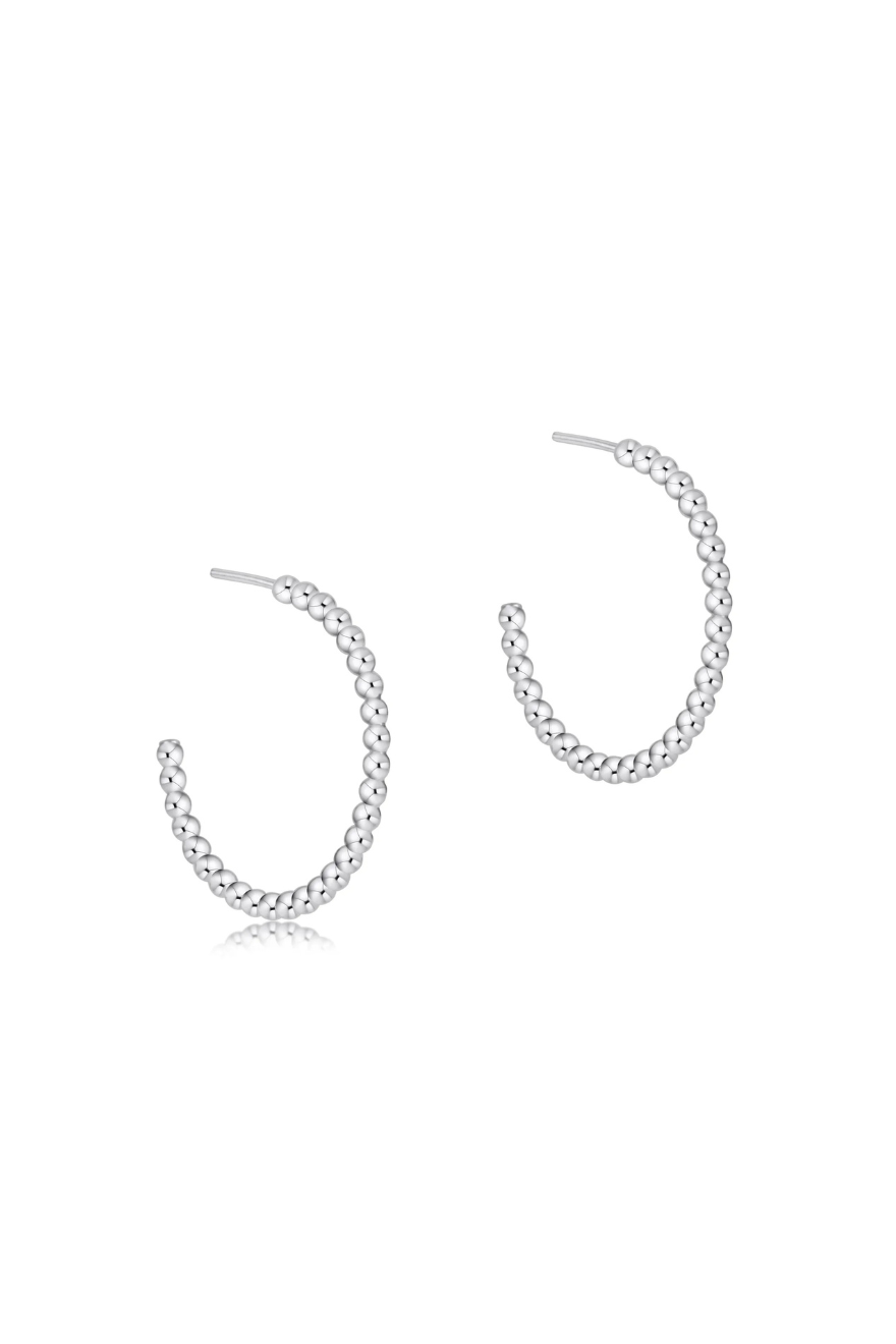 Enewton Beaded Classic 1.25" Post Hoop - 3mm Sterling Cabana Seaside Florida