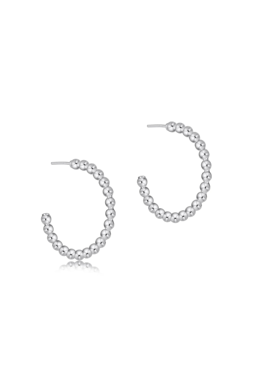 Enewton Beaded Classic 1.25" Post Hoop - 4mm Sterling Cabana Seaside Florida