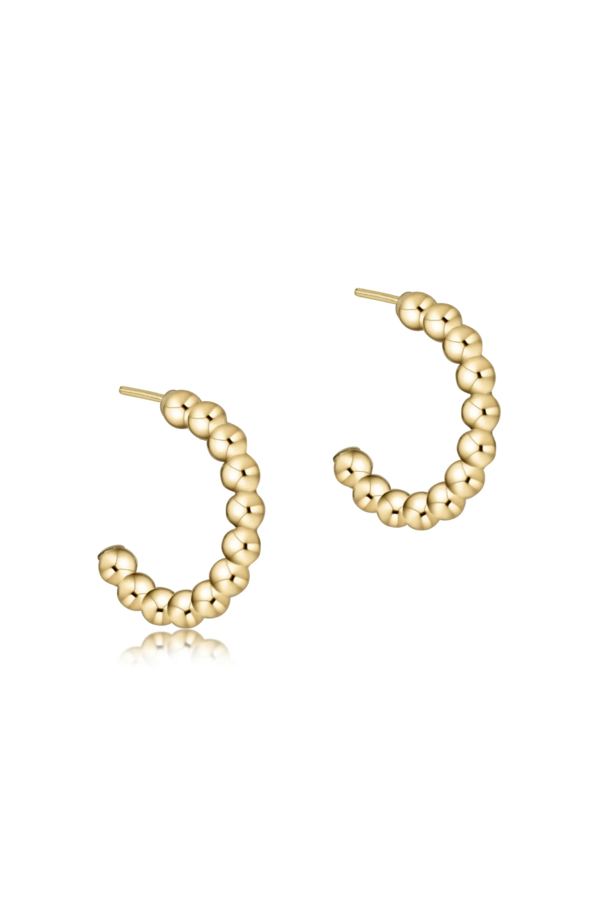 Enewton Beaded Classic 1" Post Hoop - 3mm Gold Cabana Seaside Florida