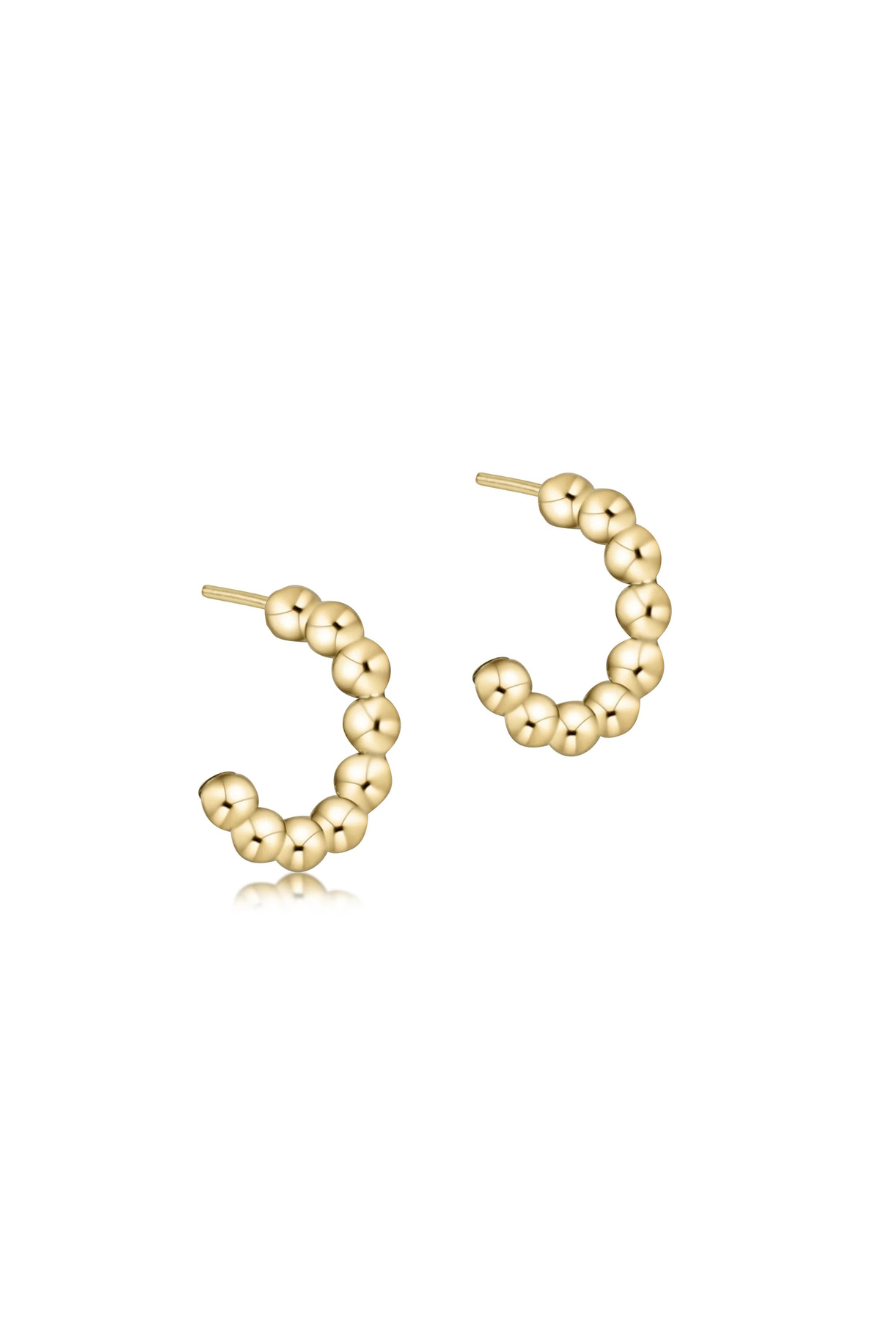 Enewton Beaded Classic 1" Post Hoop - 4mm Gold Cabana Seaside Florida