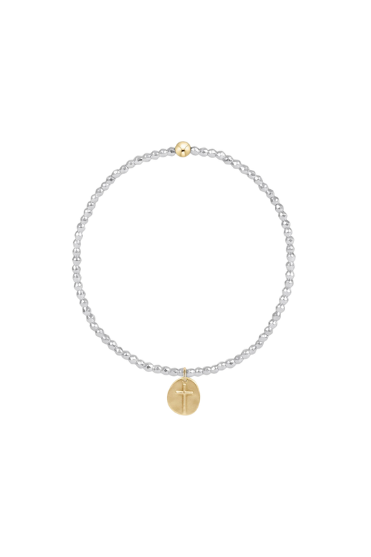 Enewton Bright Silver Faceted Hematite 2mm Bracelet Inspire Small Gold Charm Cabana Seaside Florida