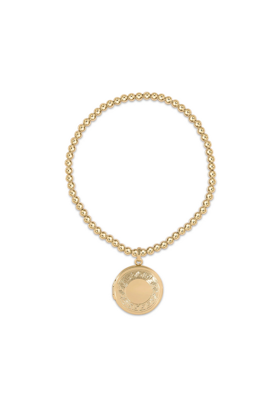 Enewton Classic Gold 3mm Bead Bracelet - Cherish Small Gold Locket Cabana Seaside Florida