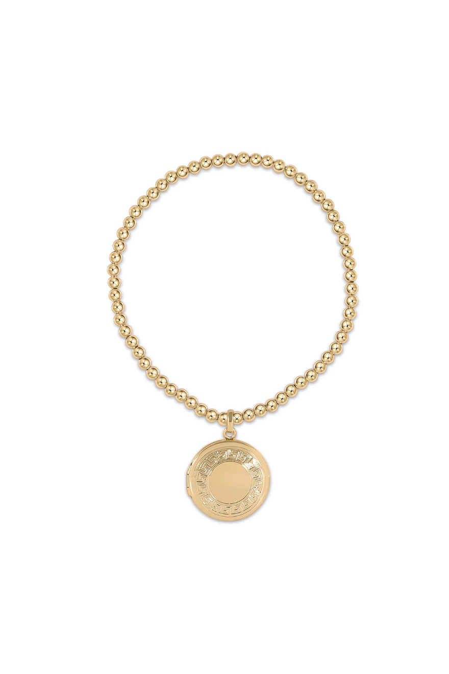 Enewton Classic Gold 3mm Bead Bracelet - Cherish Small Gold Locket Cabana Seaside Florida