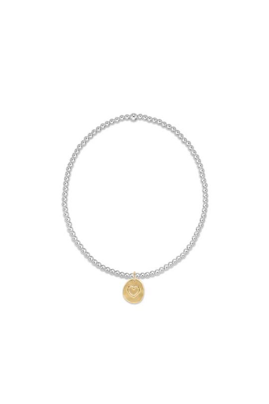 Enewton Classic Sterling Mixed Metal 2mm Bead Bracelet Love Small Gold Charm Cabana Seaside Florida