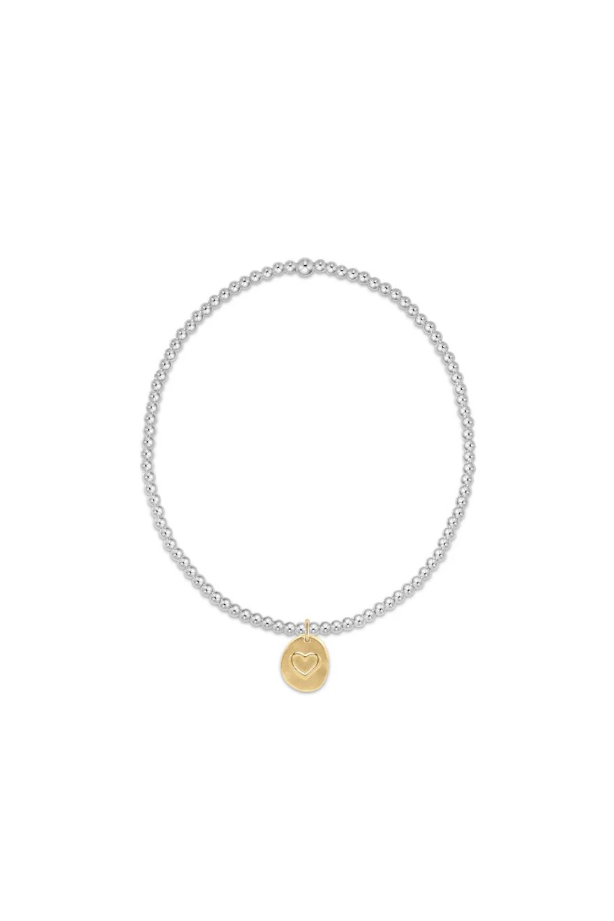 Enewton Classic Sterling Mixed Metal 2mm Bead Bracelet Love Small Gold Charm Cabana Seaside Florida