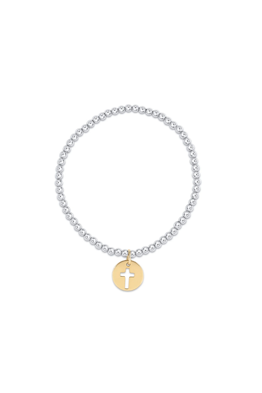 Enewton Classic Sterling Mixed Metal 3mm Bead Bracelet Blessed Gold Disc Cabana Seaside Florida