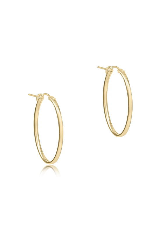 Enewton Oval Gold 1" Hoop Earring Smooth Cabana Seaside Florida