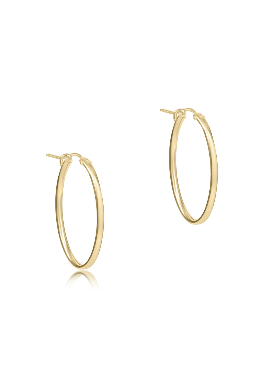 Enewton Oval Gold 1" Hoop Earring Smooth Cabana Seaside Florida