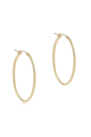 Enewton Oval Gold 2" Hoop Earring Textured Cabana Seaside Florida