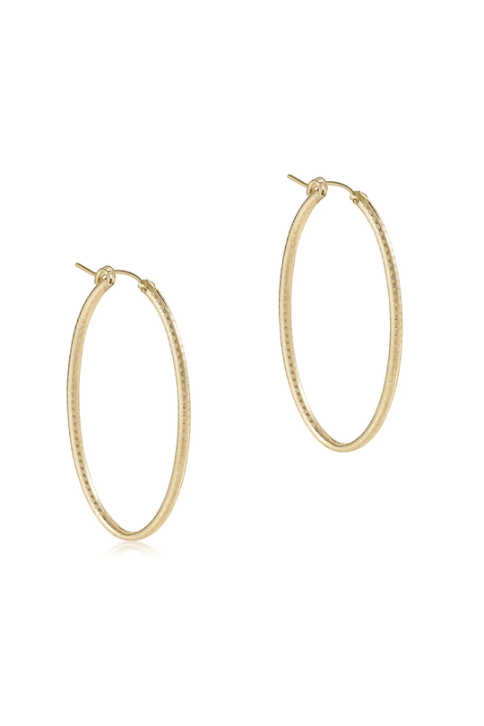 Enewton Oval Gold 2" Hoop Earring Textured Cabana Seaside Florida