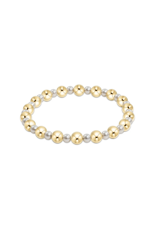 Enewton Pearl Grateful Pattern 4mm Bead Bracelet - 6mm Gold Cabana Seaside Florida