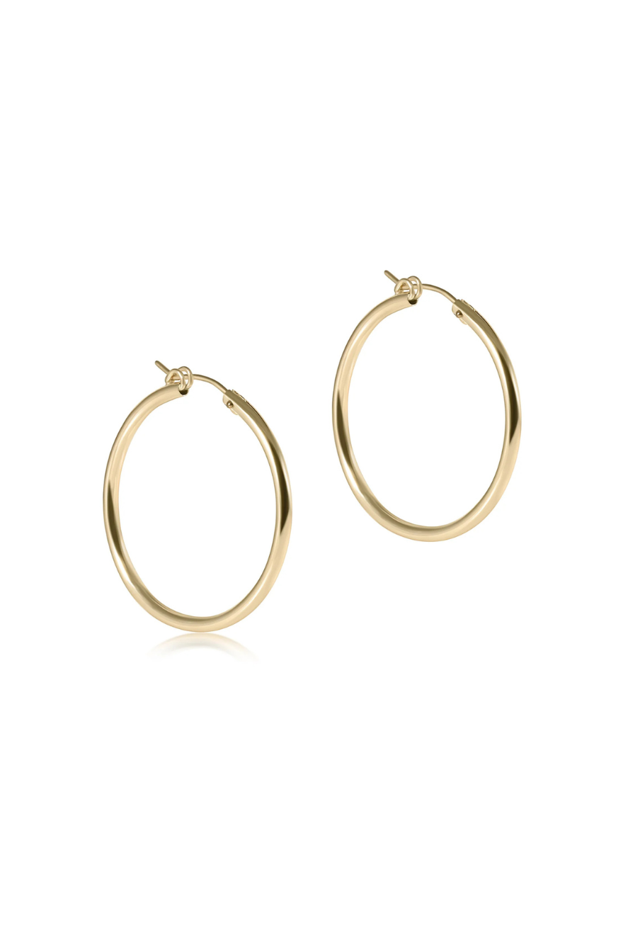 Enewton Round Gold 1.25" Hoop Earring - Smooth Cabana Seaside Florida